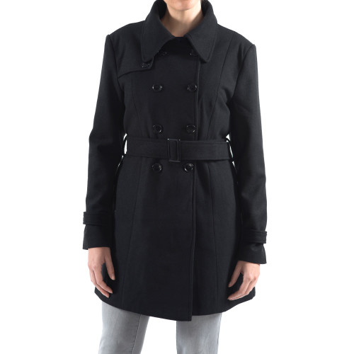 Alpine Swiss Keira Womens Wool Double Breasted Belted Trench